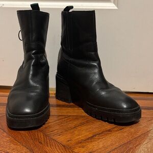 VINTAGE PIKOLINOS LUG SOLE BLACK BOOTS SIZE 39